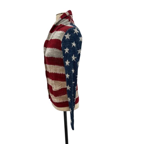 Denim & Supply Ralph Lauren American Flag-Print Shawl Cardigan Sweater Size XS - Picture 6 of 12